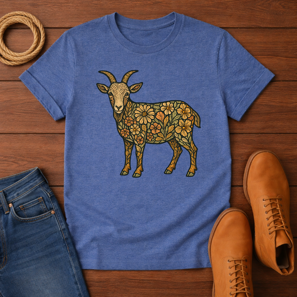Floral Goat T-shirt
