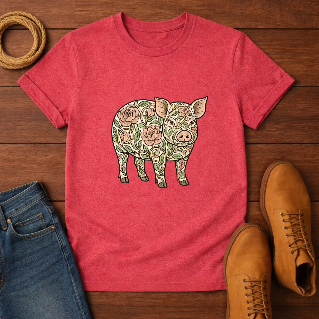 Floral Pig T-shirt