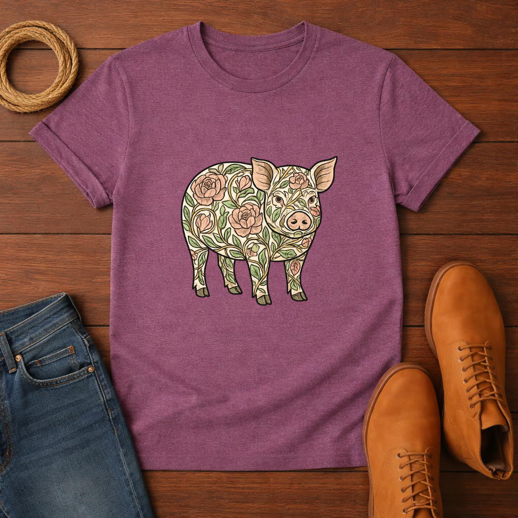 Floral Pig T-shirt