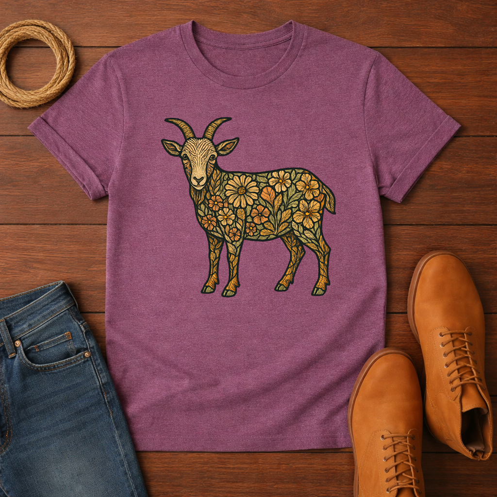 Floral Goat T-shirt