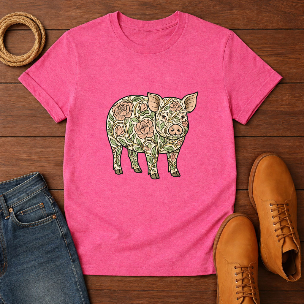 Floral Pig T-shirt