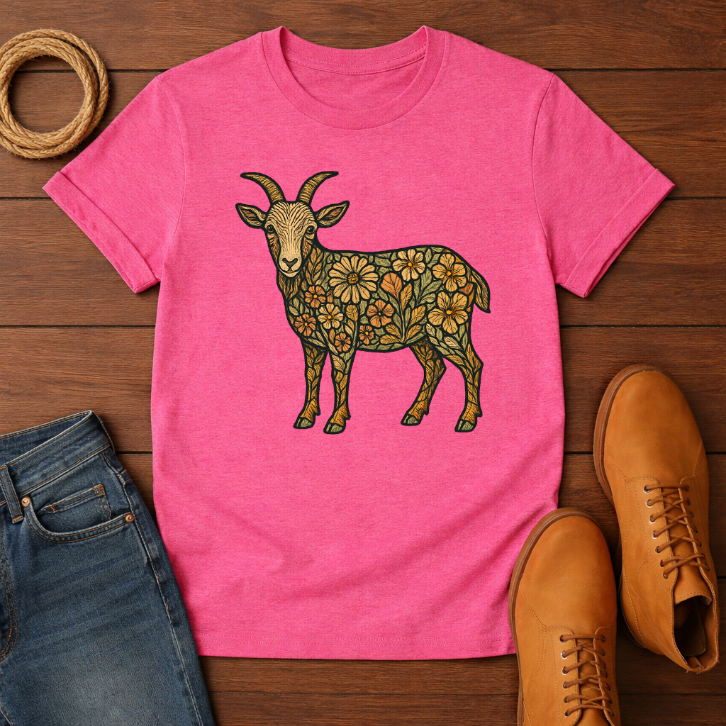 Floral Goat T-shirt