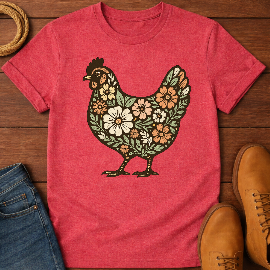 Floral Hen T-Shirt