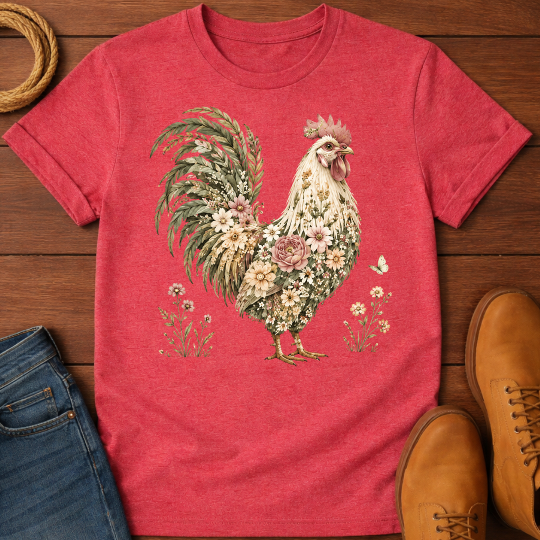 Rose Rooster T-Shirt