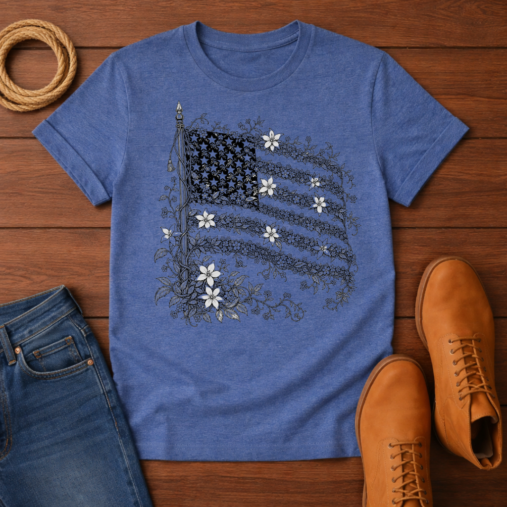Floral Flag T-Shirt