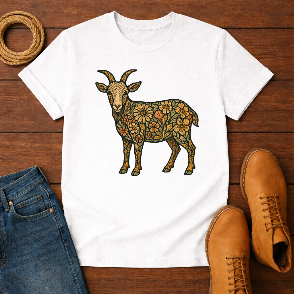 Floral Goat T-shirt