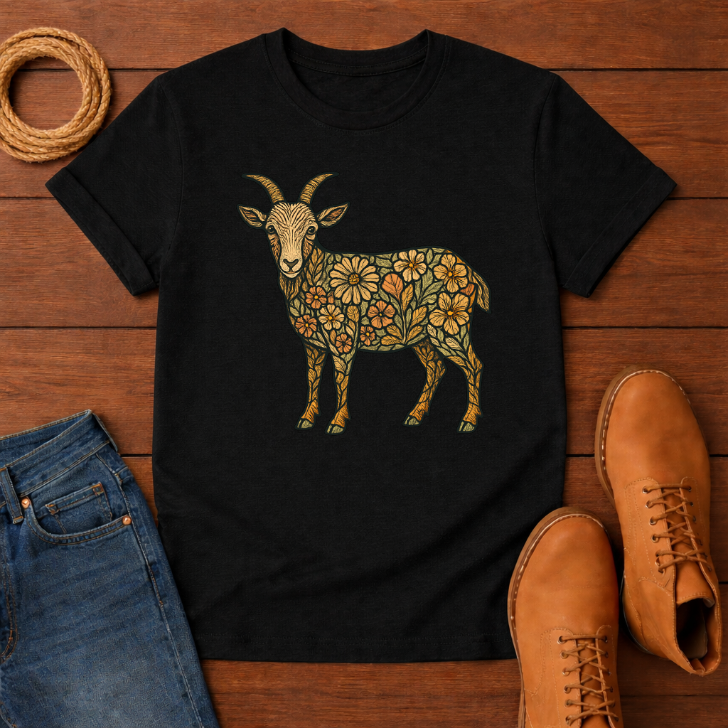 Floral Goat T-shirt