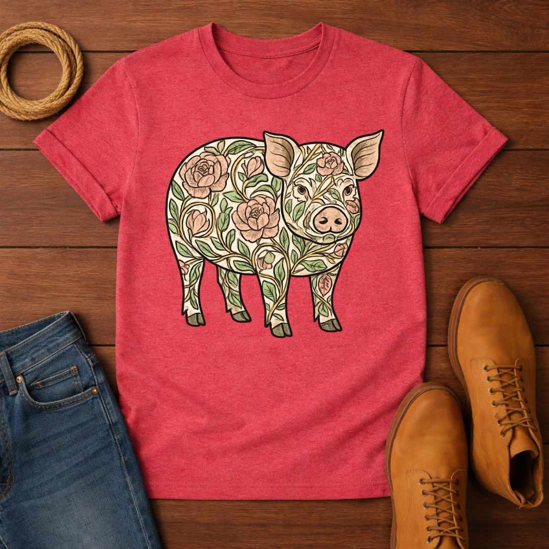 Floral Pig T-Shirt