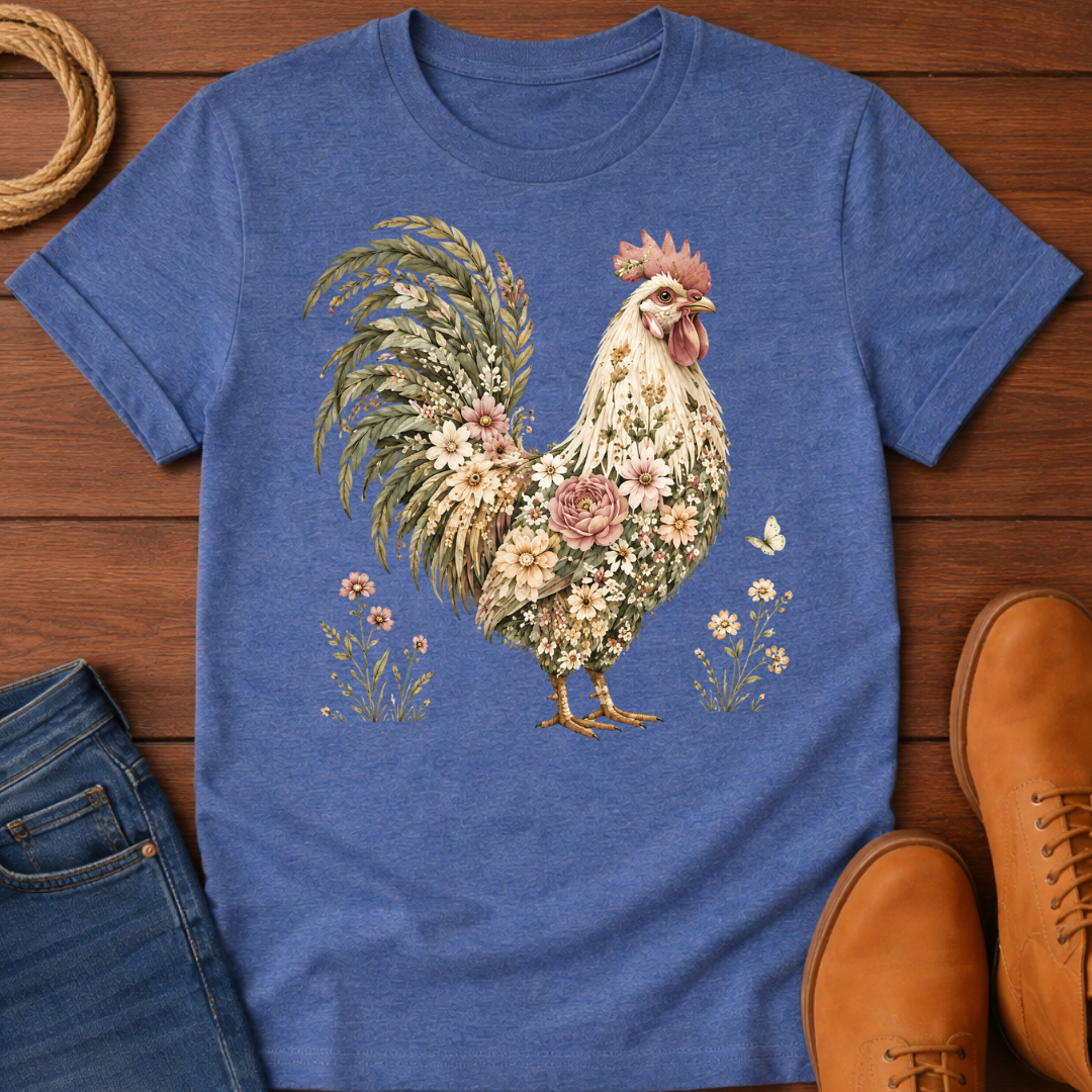 Rose Rooster T-Shirt
