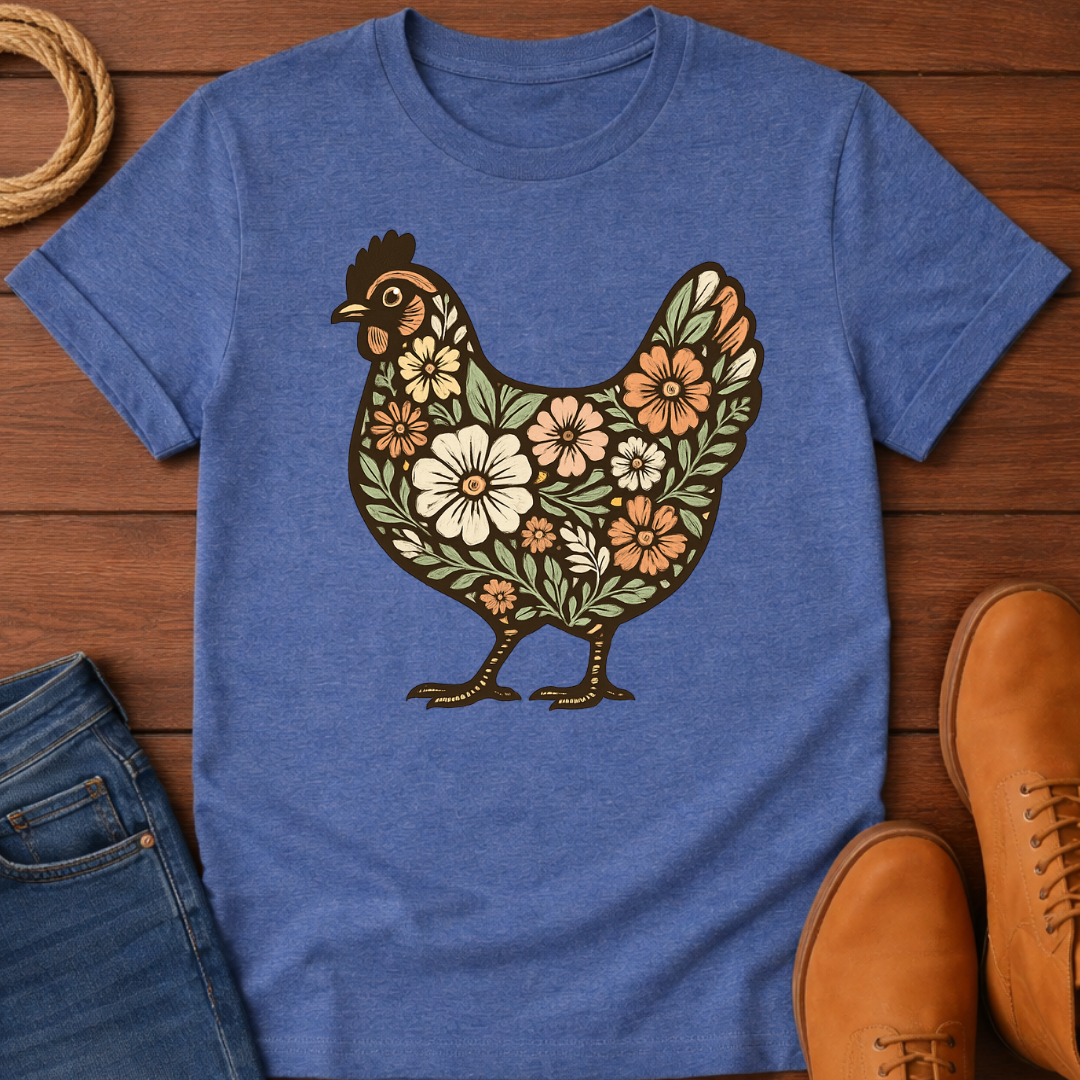 Floral Hen T-Shirt