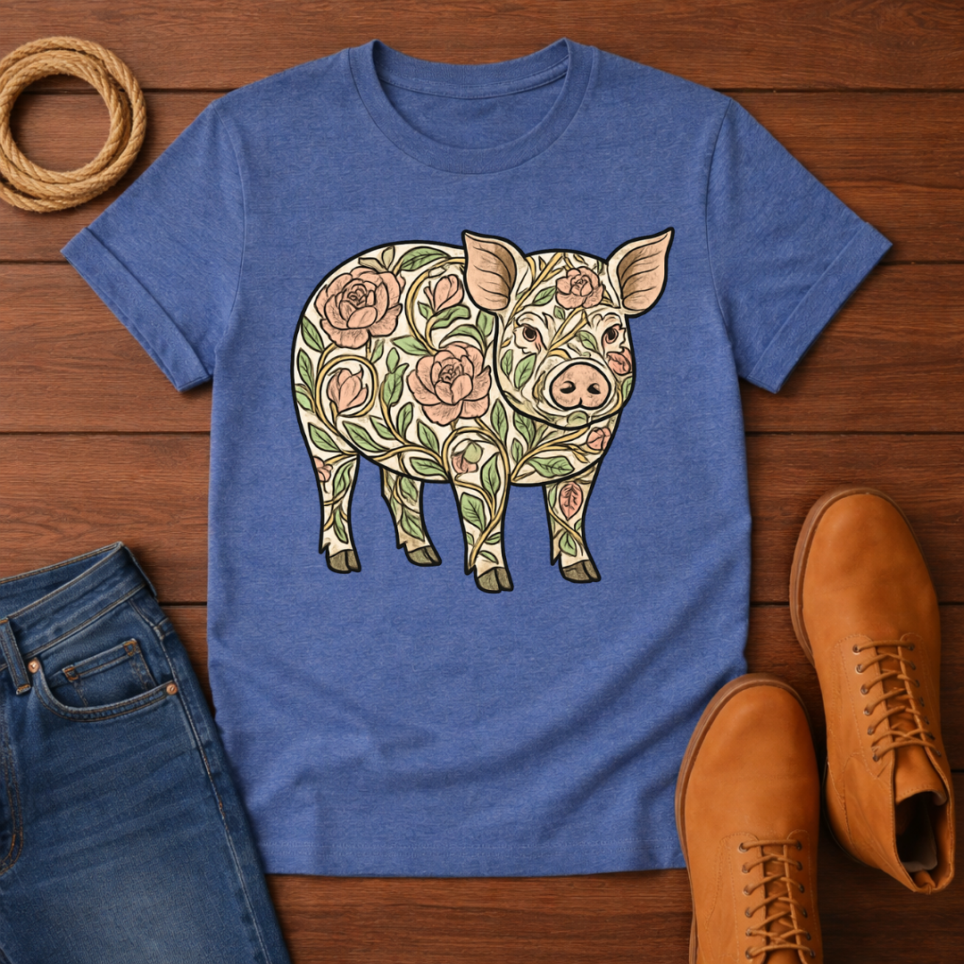 Floral Pig T-Shirt