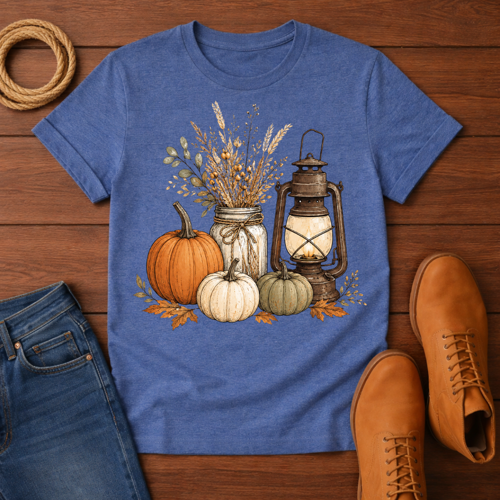Lantern and Pumpkins T-Shirt