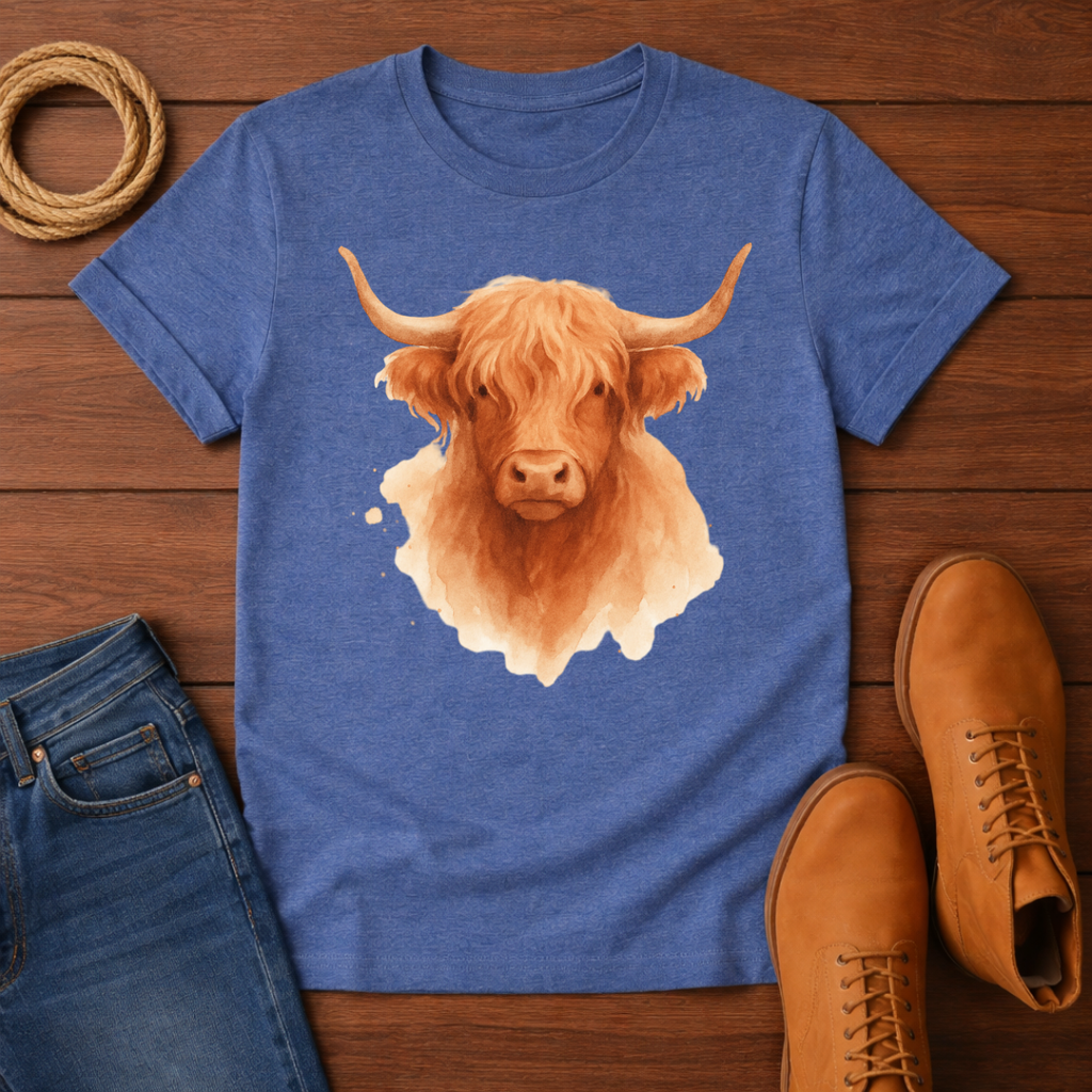 Watercolor Highland T-Shirt