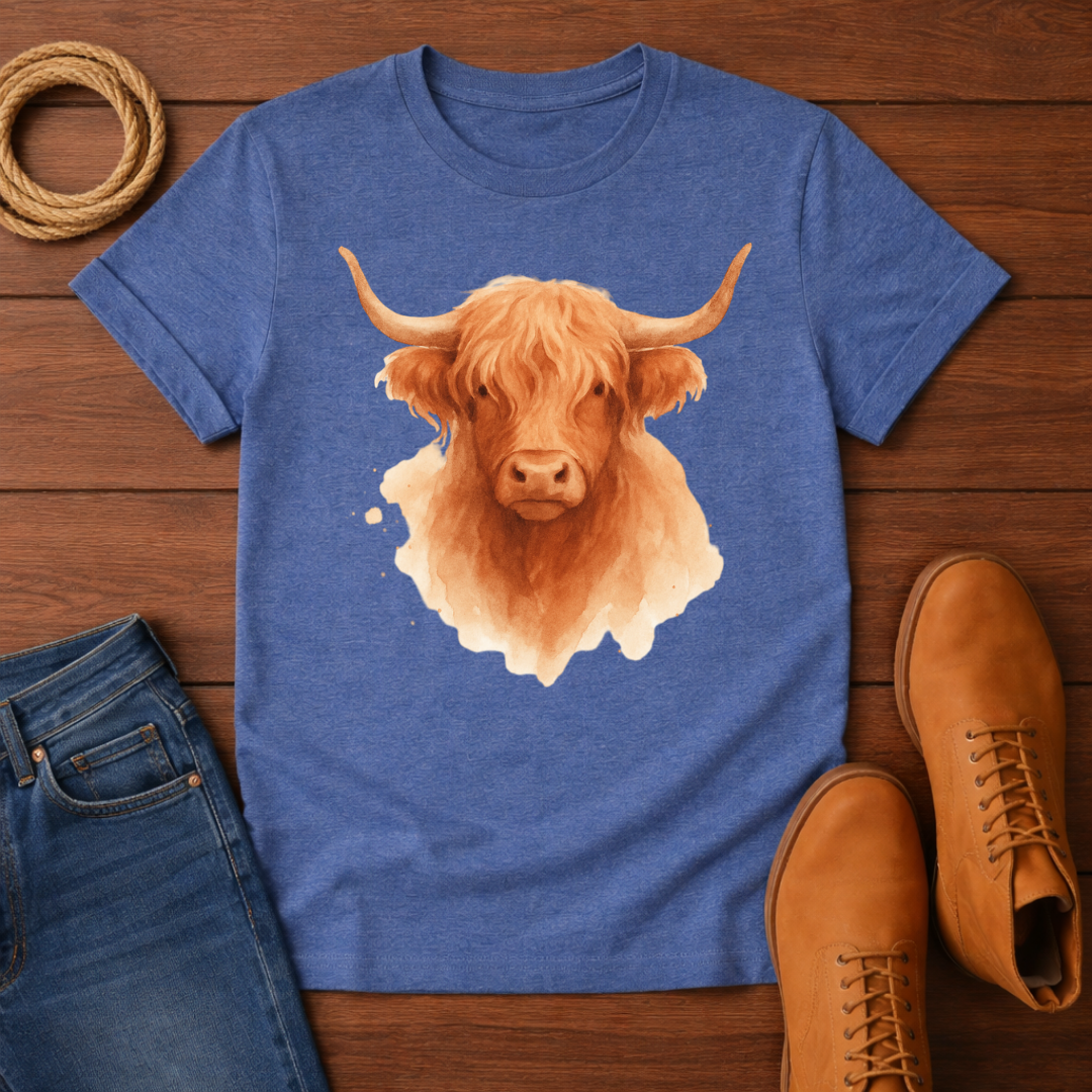 Watercolor Highland T-Shirt