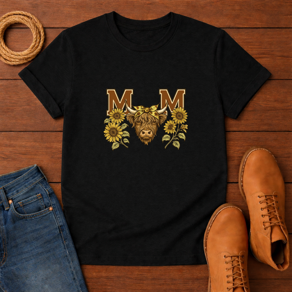 Mom Highland Cow T-shirt