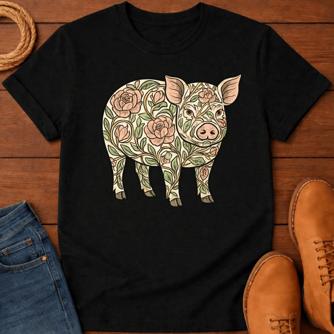 Floral Pig T-Shirt