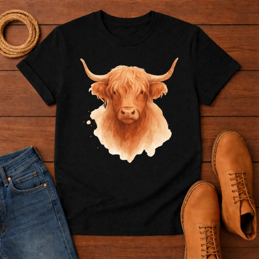 Watercolor Highland T-Shirt