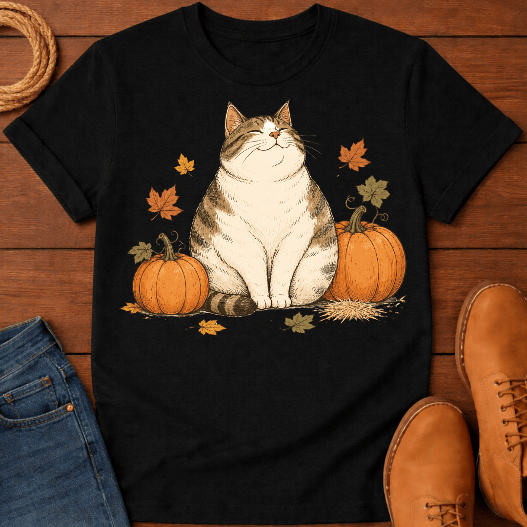 Cat & Pumpkin T-Shirt
