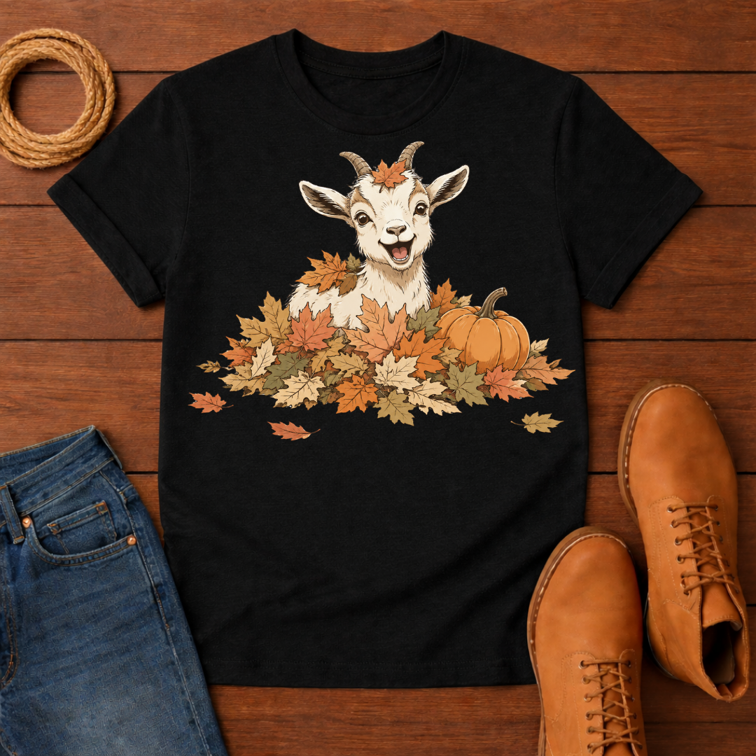 Goat In Leaves T-Shirt