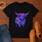 Psychedelic Highland Cow T-shirt