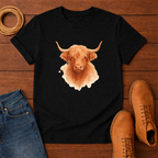 Watercolor Highland Cow T-shirt