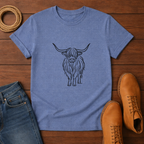 Elegant Highland Cow T-shirt