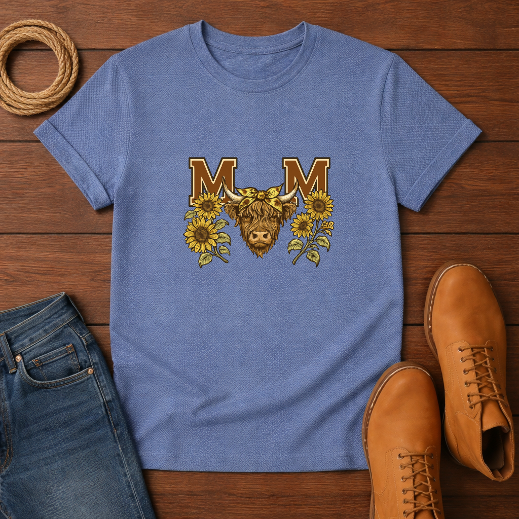 Mom Highland Cow T-shirt