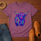 Psychedelic Highland Cow T-shirt