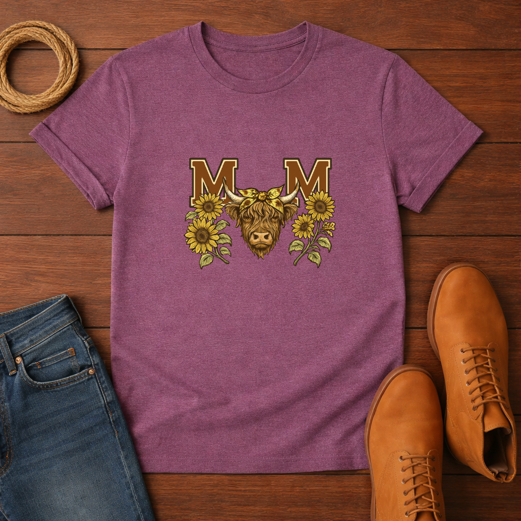 Mom Highland Cow T-shirt