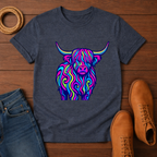 Psychedelic Highland Cow T-shirt