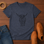Elegant Highland Cow T-shirt
