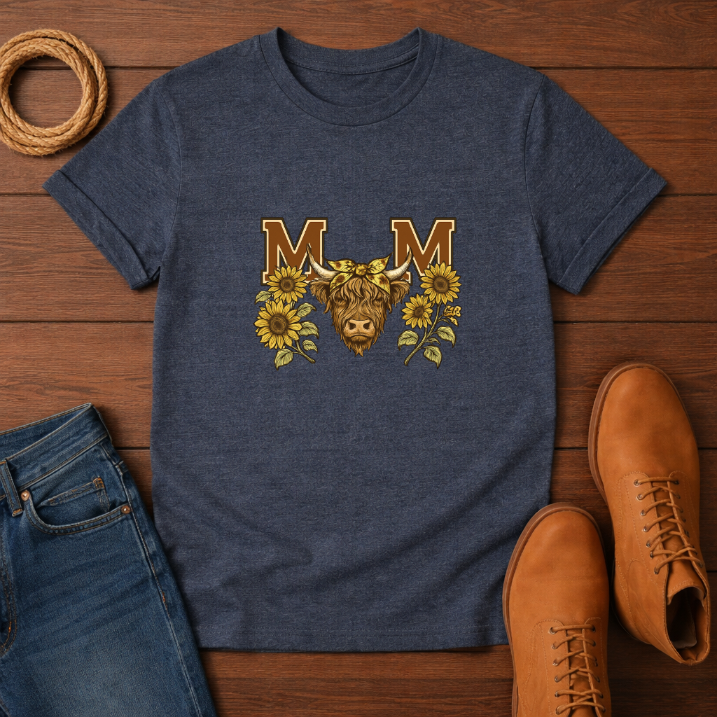 Mom Highland Cow T-shirt