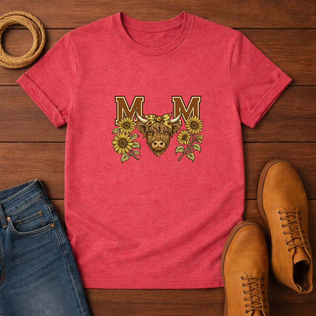 Mom Highland Cow T-shirt