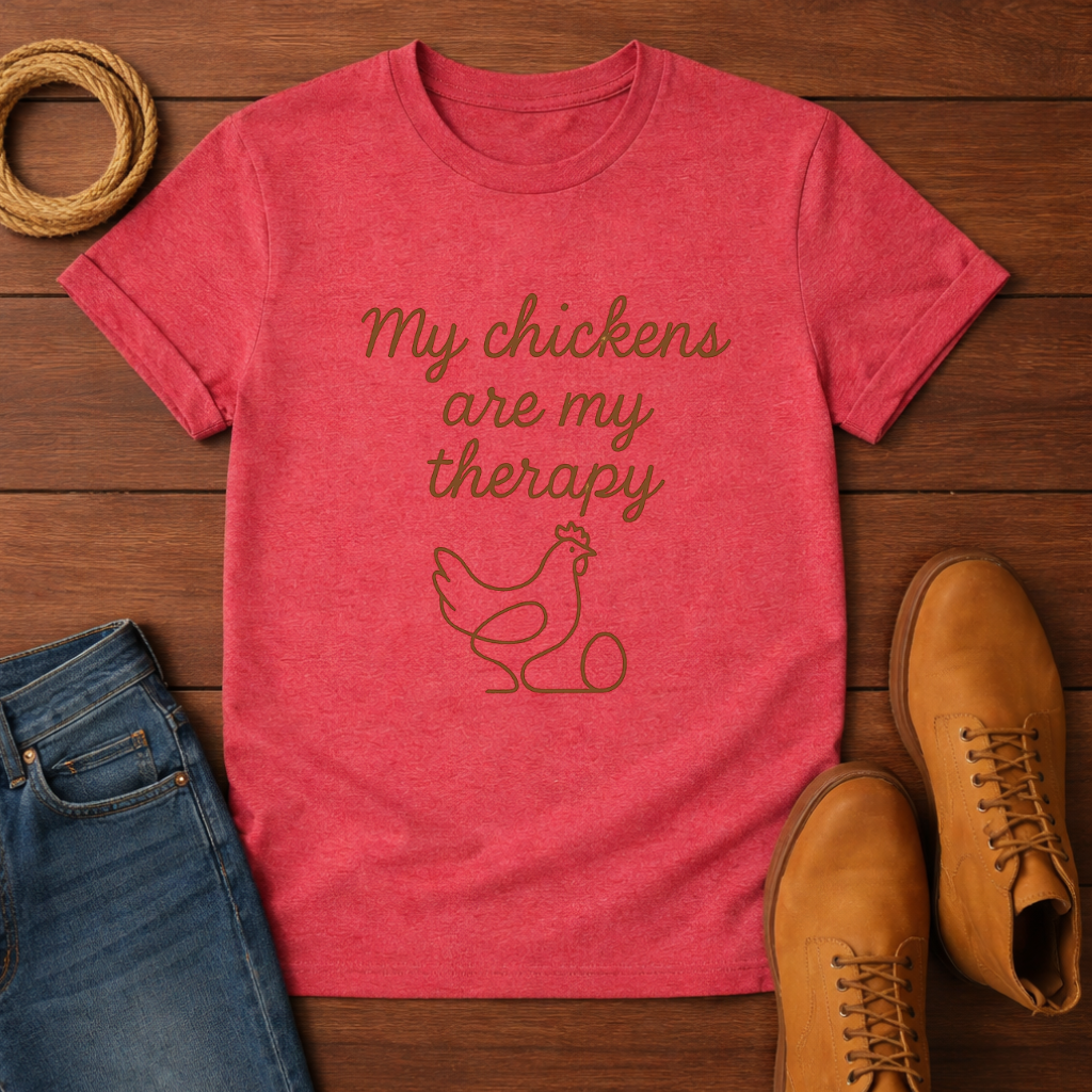 Chickens Are My Therapy T-shirt