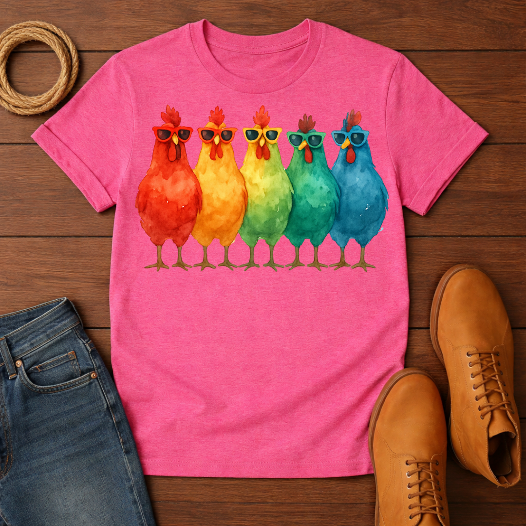 Rainbow Chickens T-shirt
