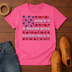Floral USA Flag T-Shirt