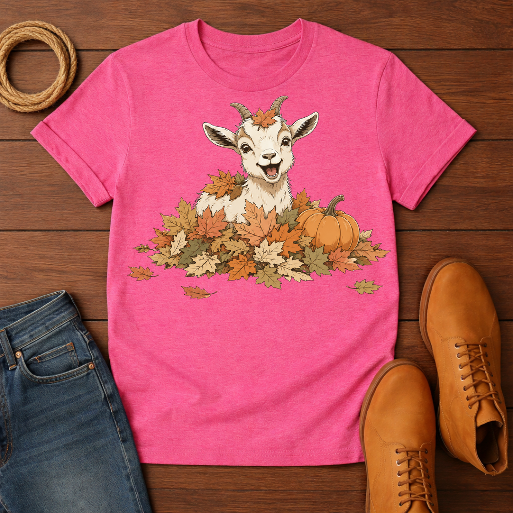 Goat In Leaves T-Shirt