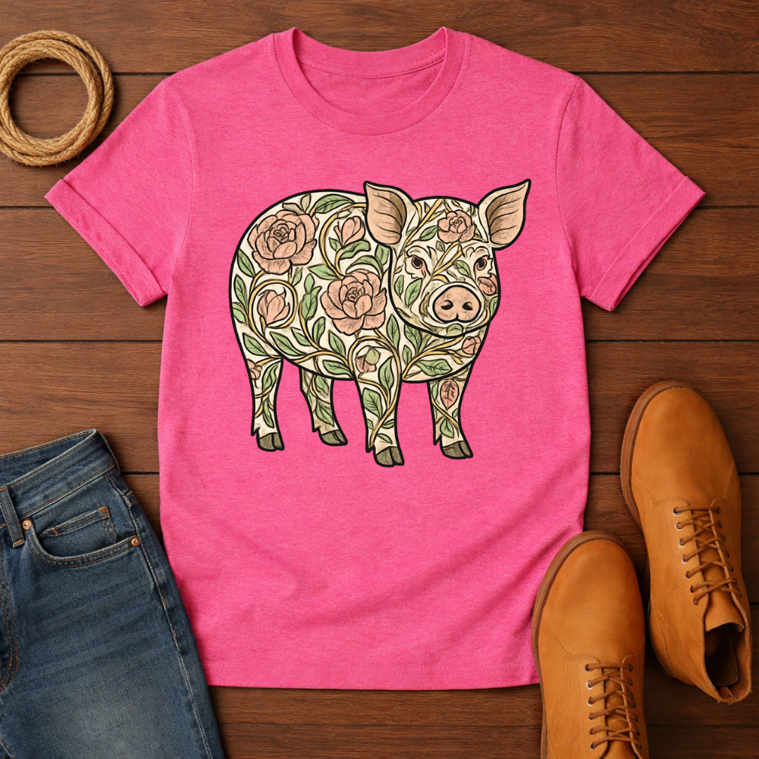 Floral Pig T-Shirt