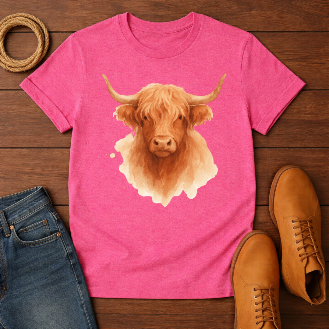Watercolor Highland T-Shirt