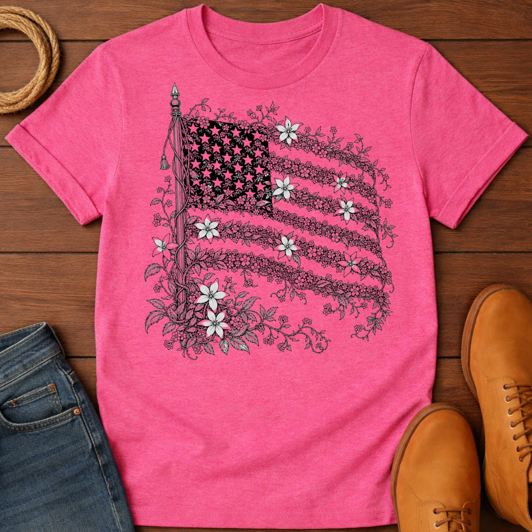 Floral Flag T-Shirt
