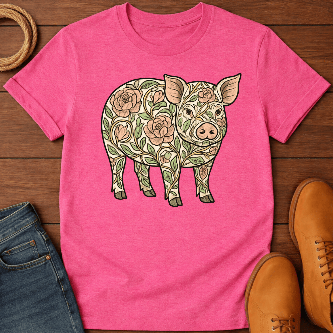 Floral Pig T-Shirt