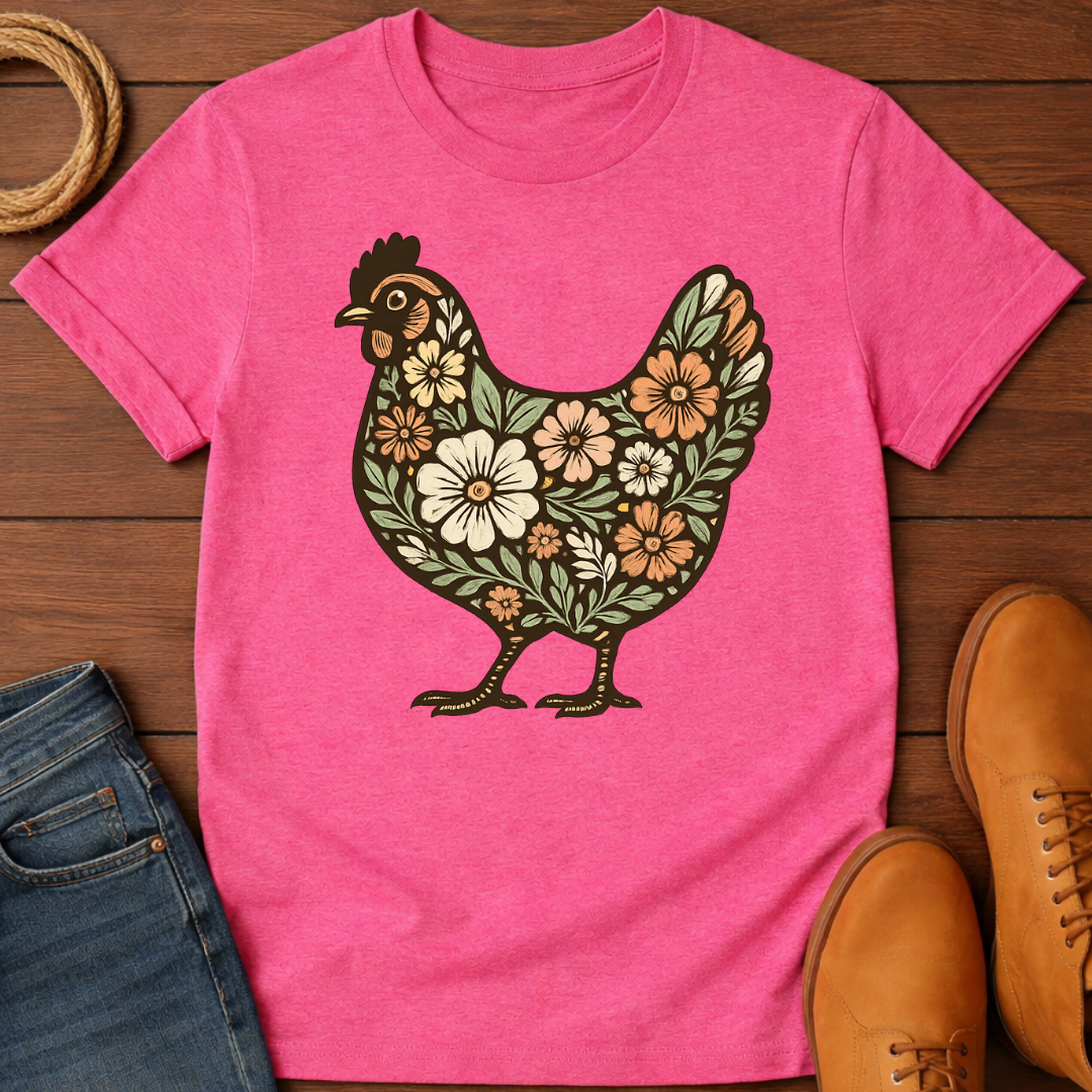 Floral Hen T-Shirt