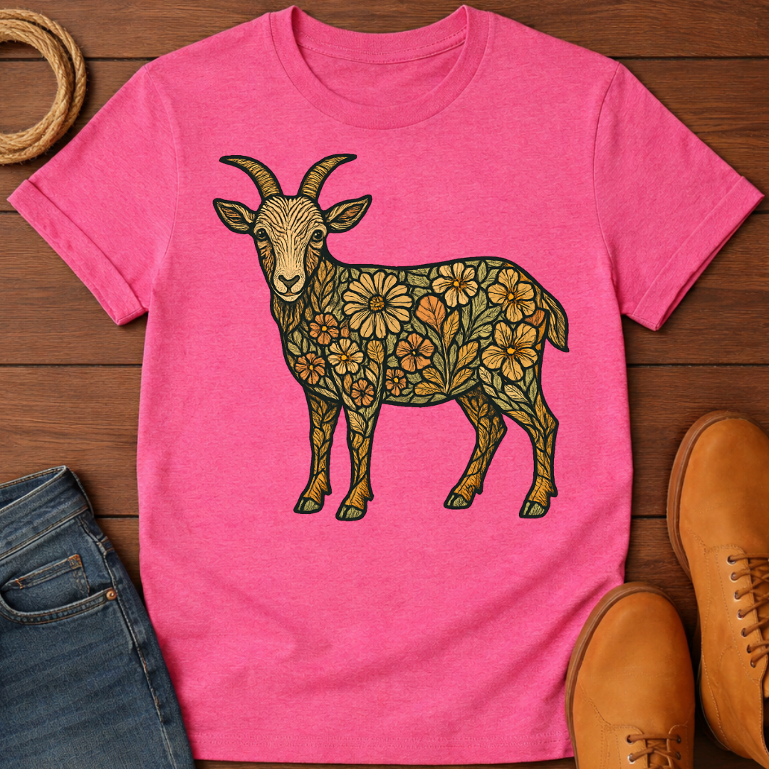 Floral Goat T-Shirt