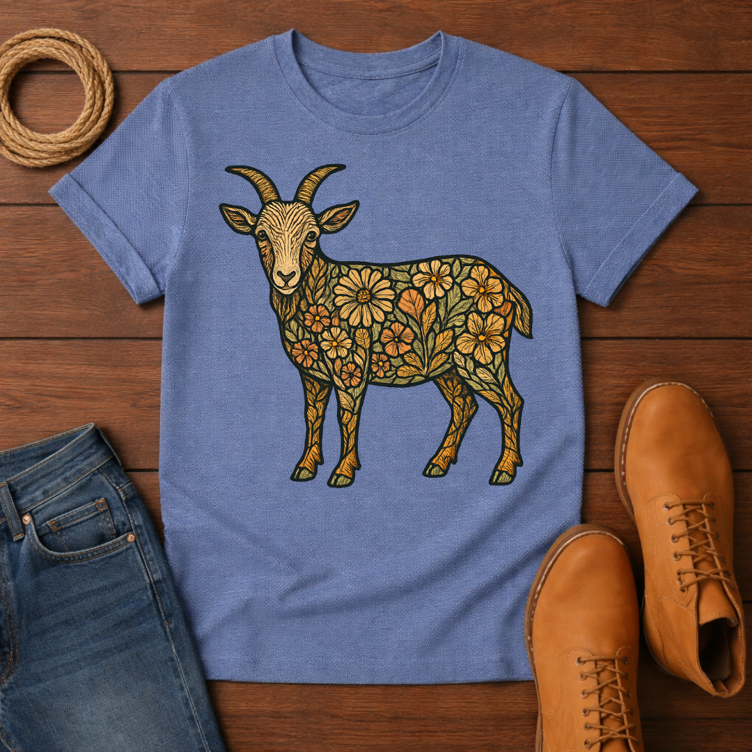 Floral Goat T-Shirt