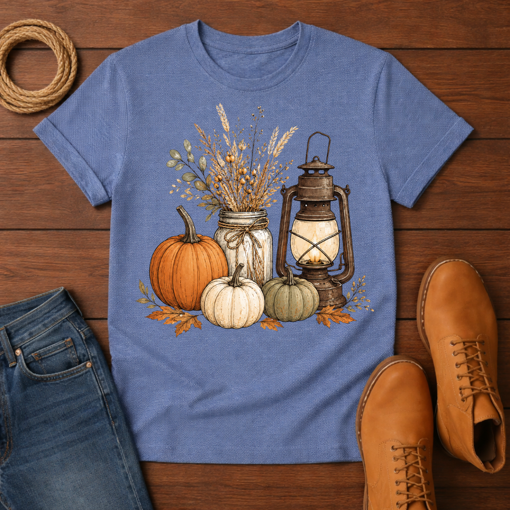 Lantern and Pumpkins T-Shirt