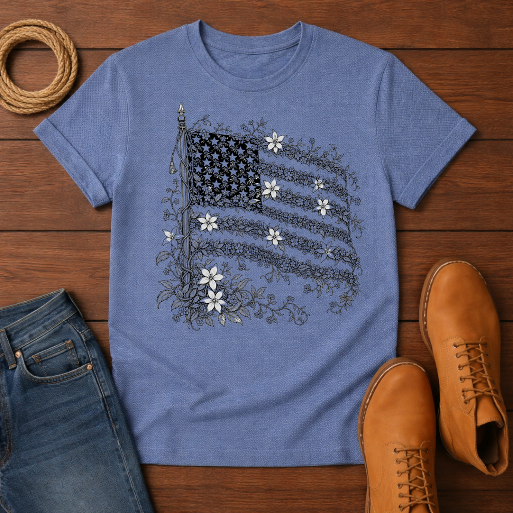 Floral Flag T-Shirt
