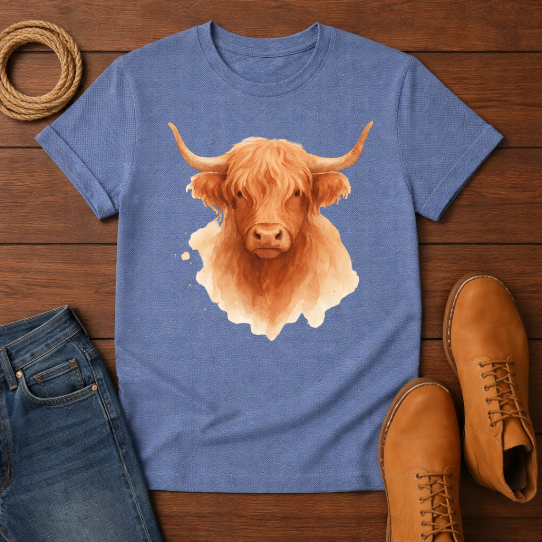 Watercolor Highland T-Shirt