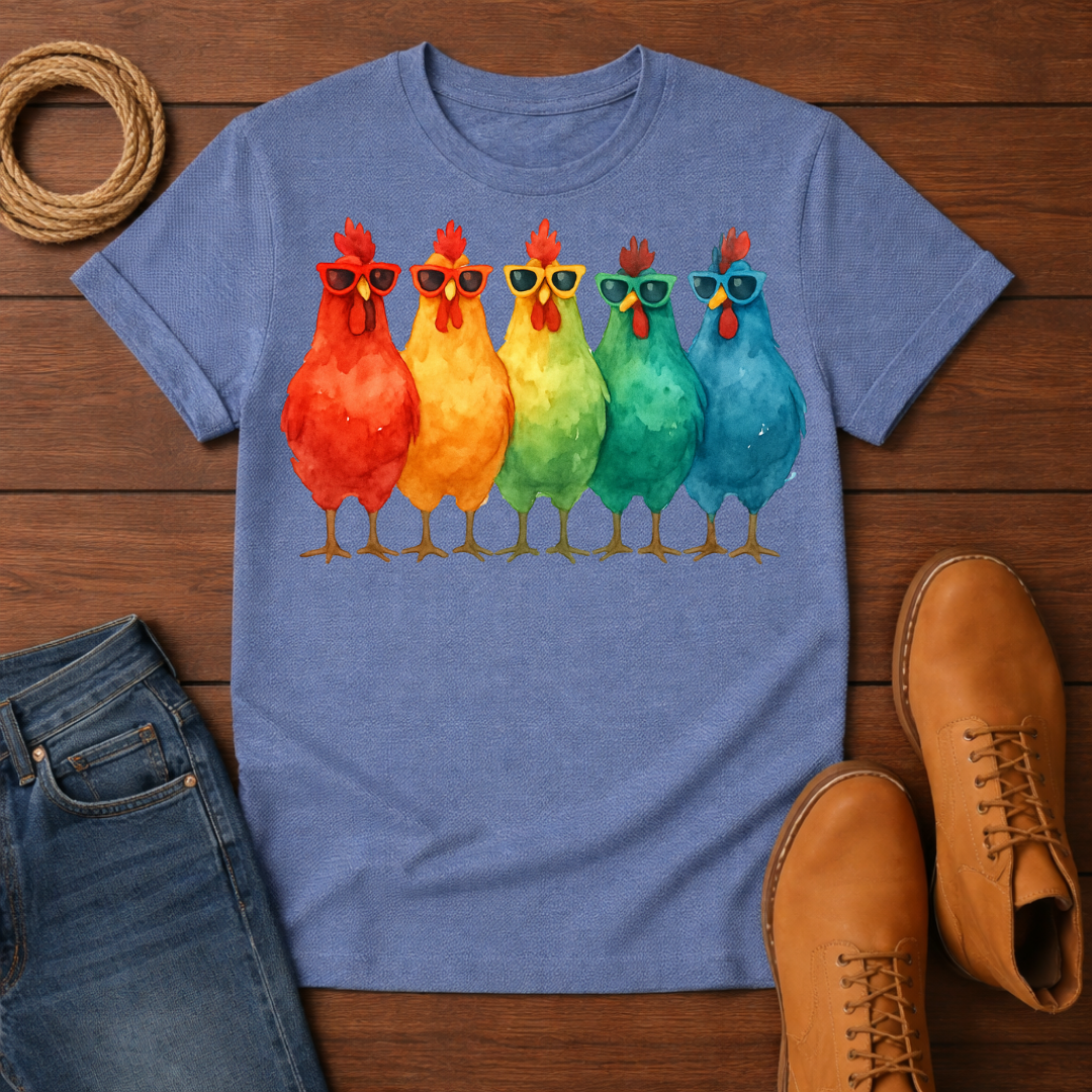 Rainbow Chickens T-shirt