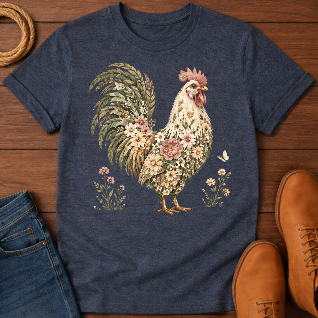 Rose Rooster T-Shirt