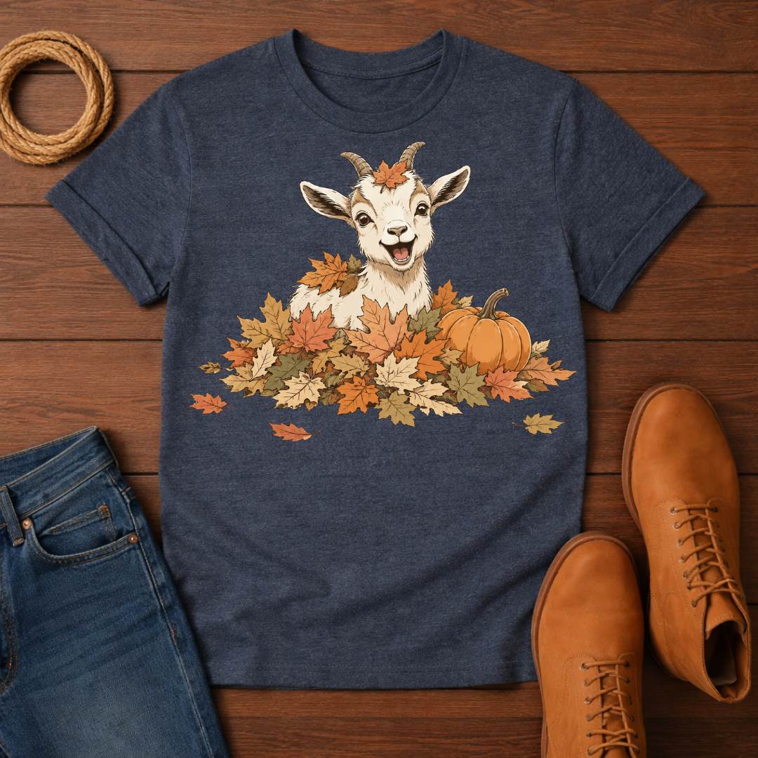 Goat In Leaves T-Shirt